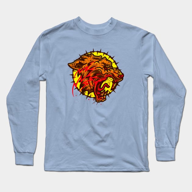 Bloody Tiger (color) Long Sleeve T-Shirt by Sailence